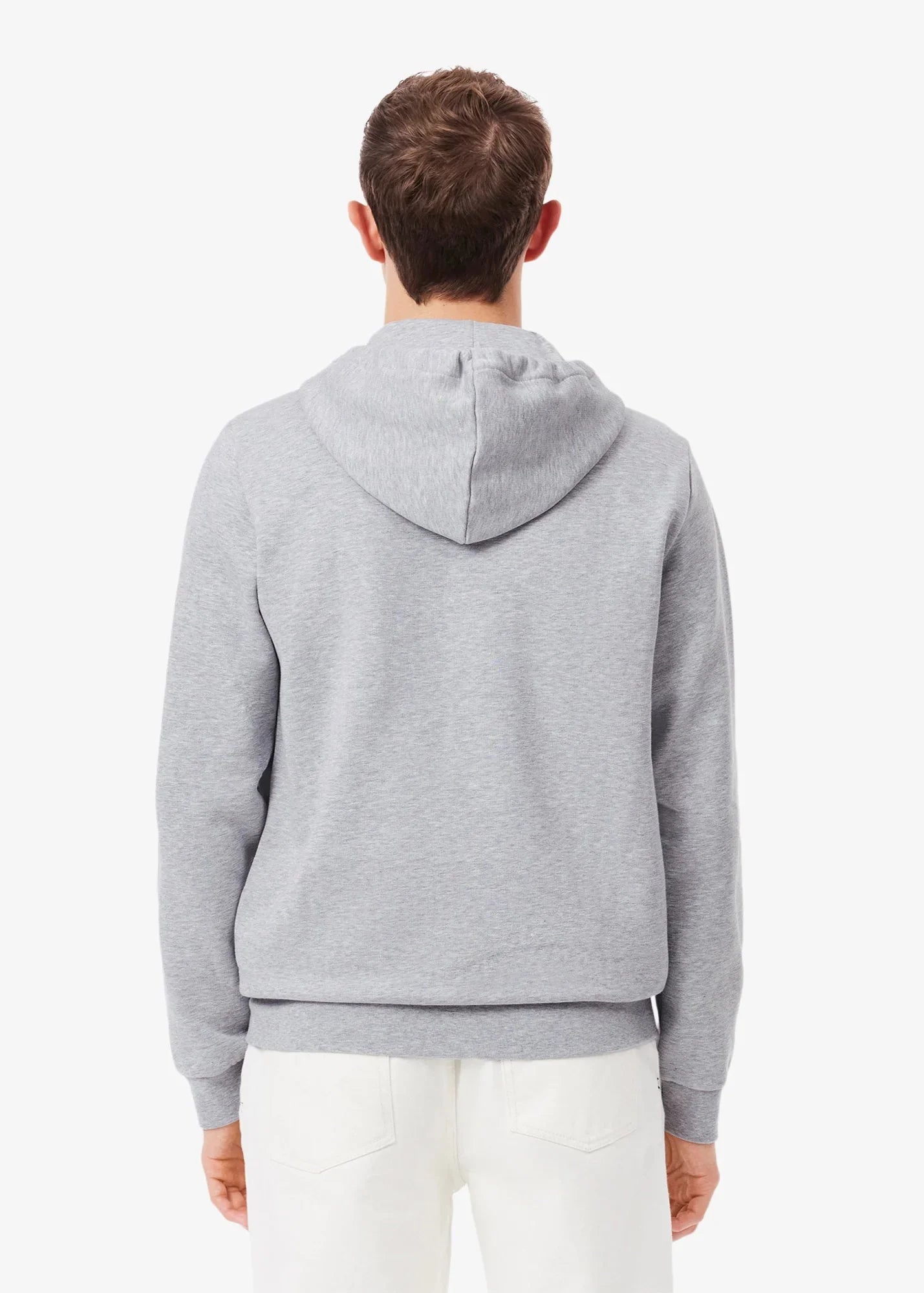 Sweat zippé à capuche Lacoste gris