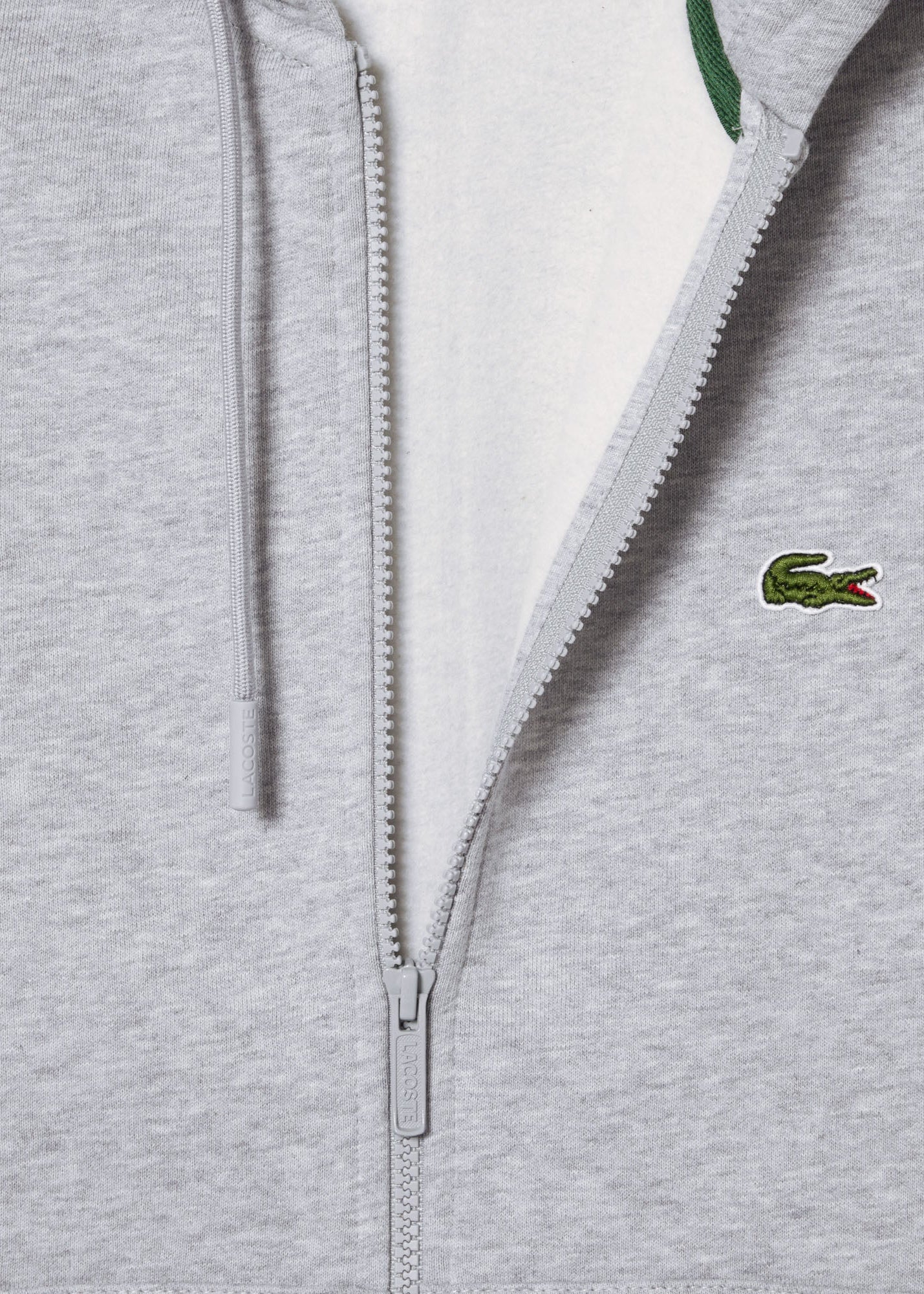 Sweat zippé à capuche Lacoste gris