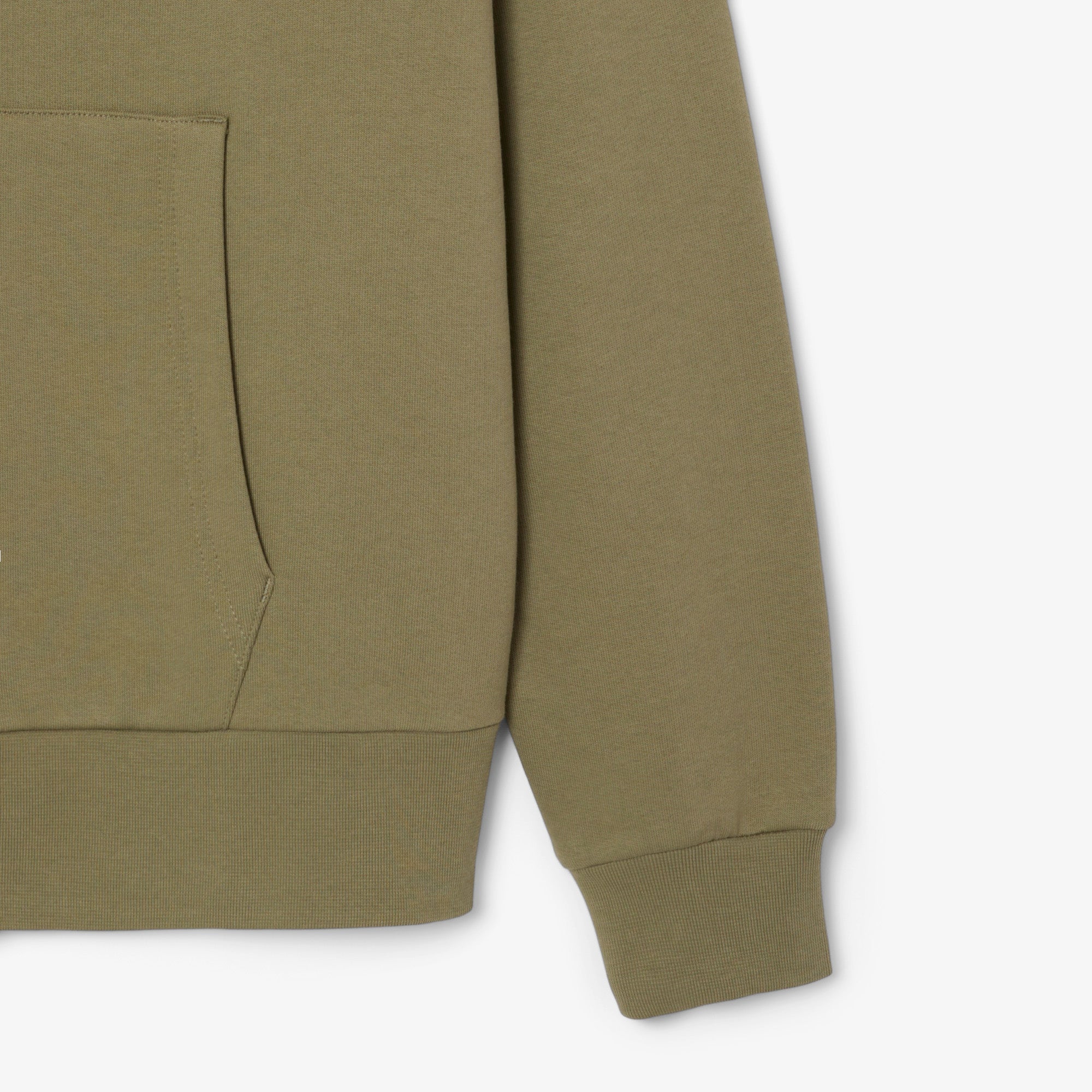 Sweat zippé à capuche Lacoste kaki