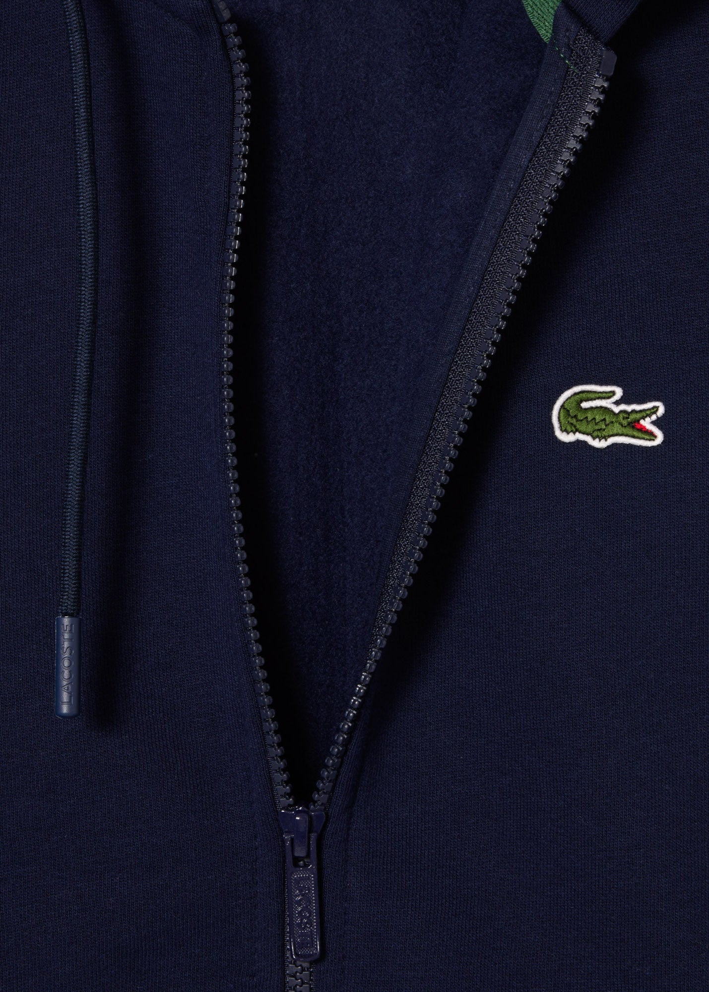 Sweat zippé à capuche Lacoste marine