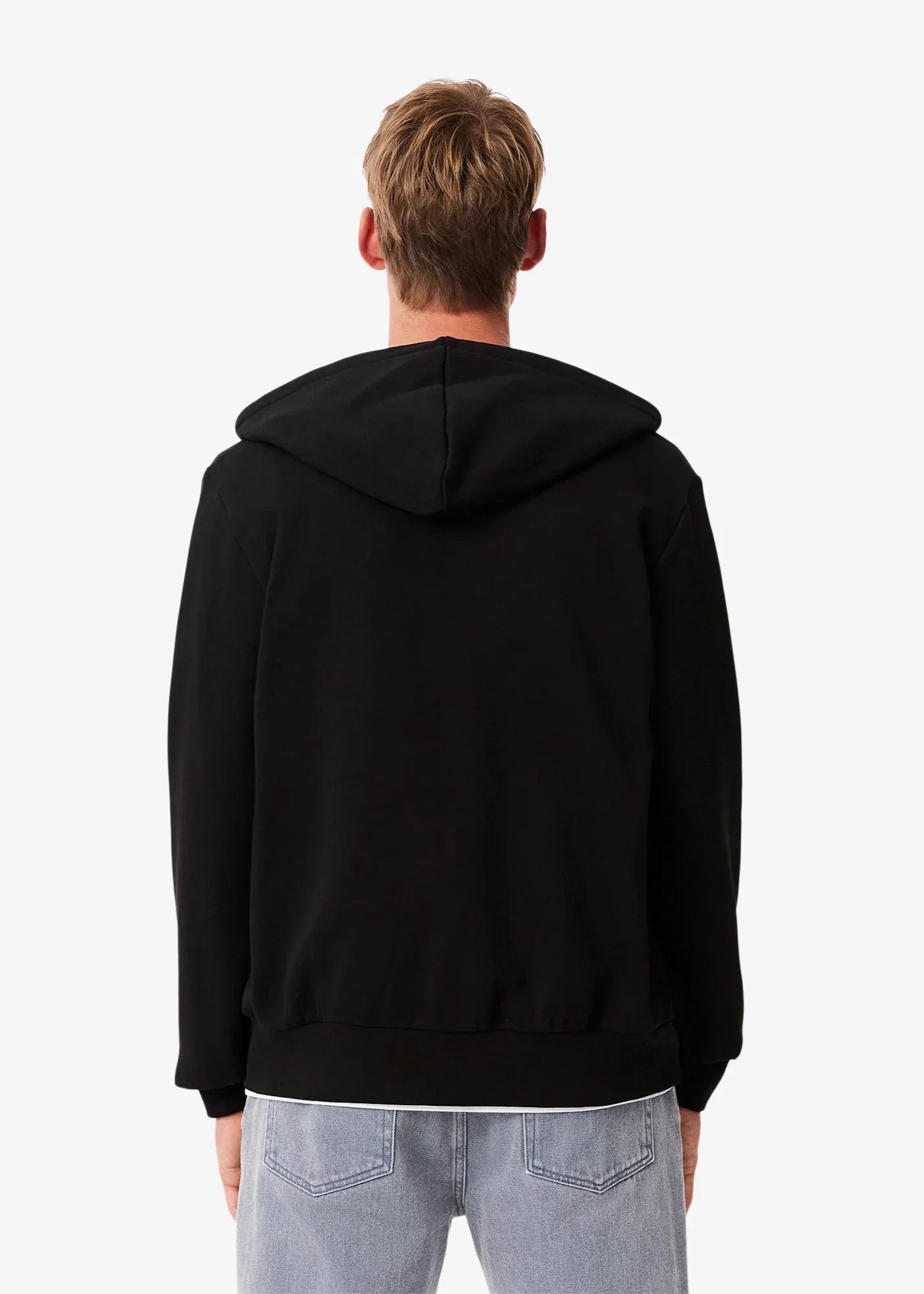 Sweat zippé à capuche Lacoste noir