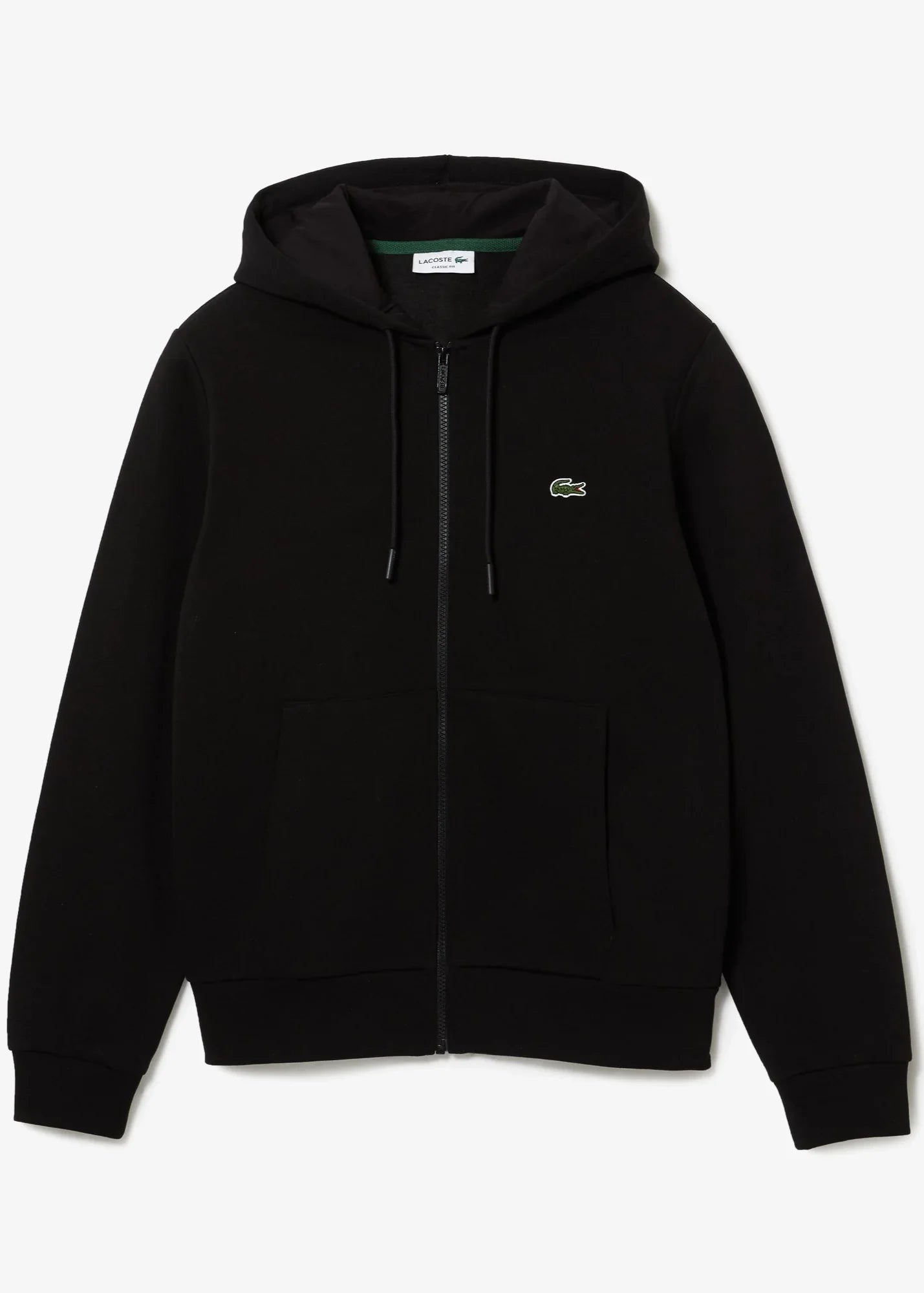 Sweat zippé à capuche Lacoste noir