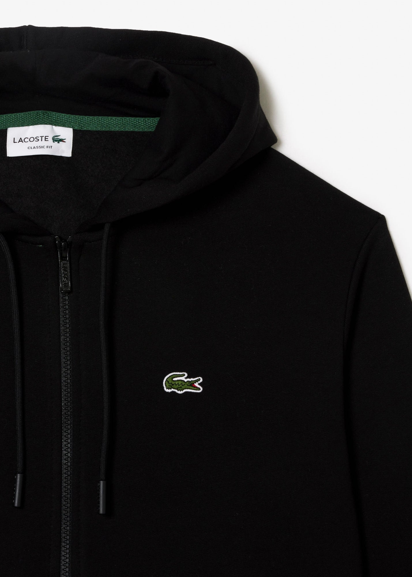 Sweat zippé à capuche Lacoste noir