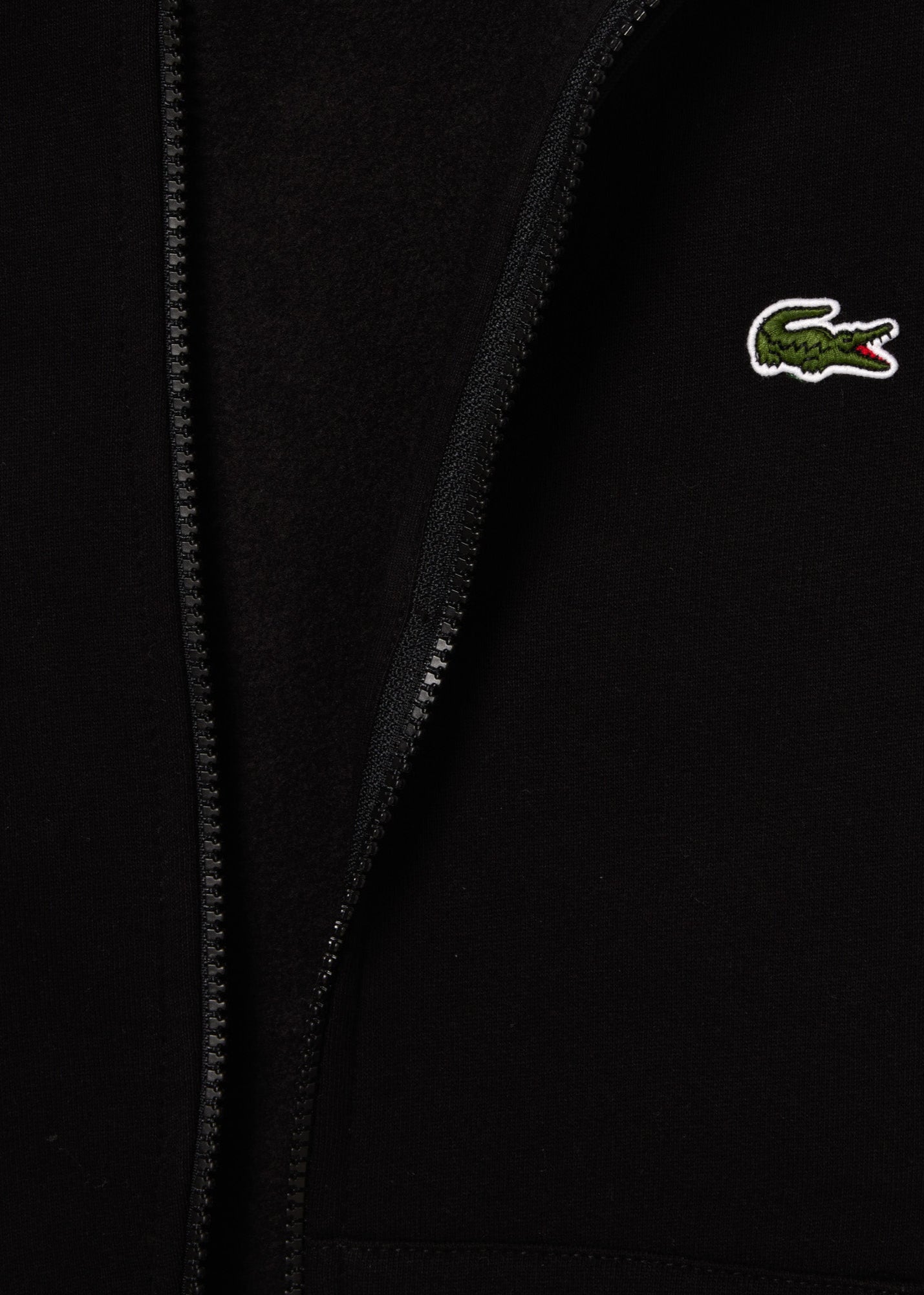 Sweat zippé à capuche Lacoste noir