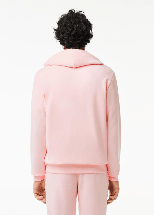 Sweat zippé à capuche Lacoste rose