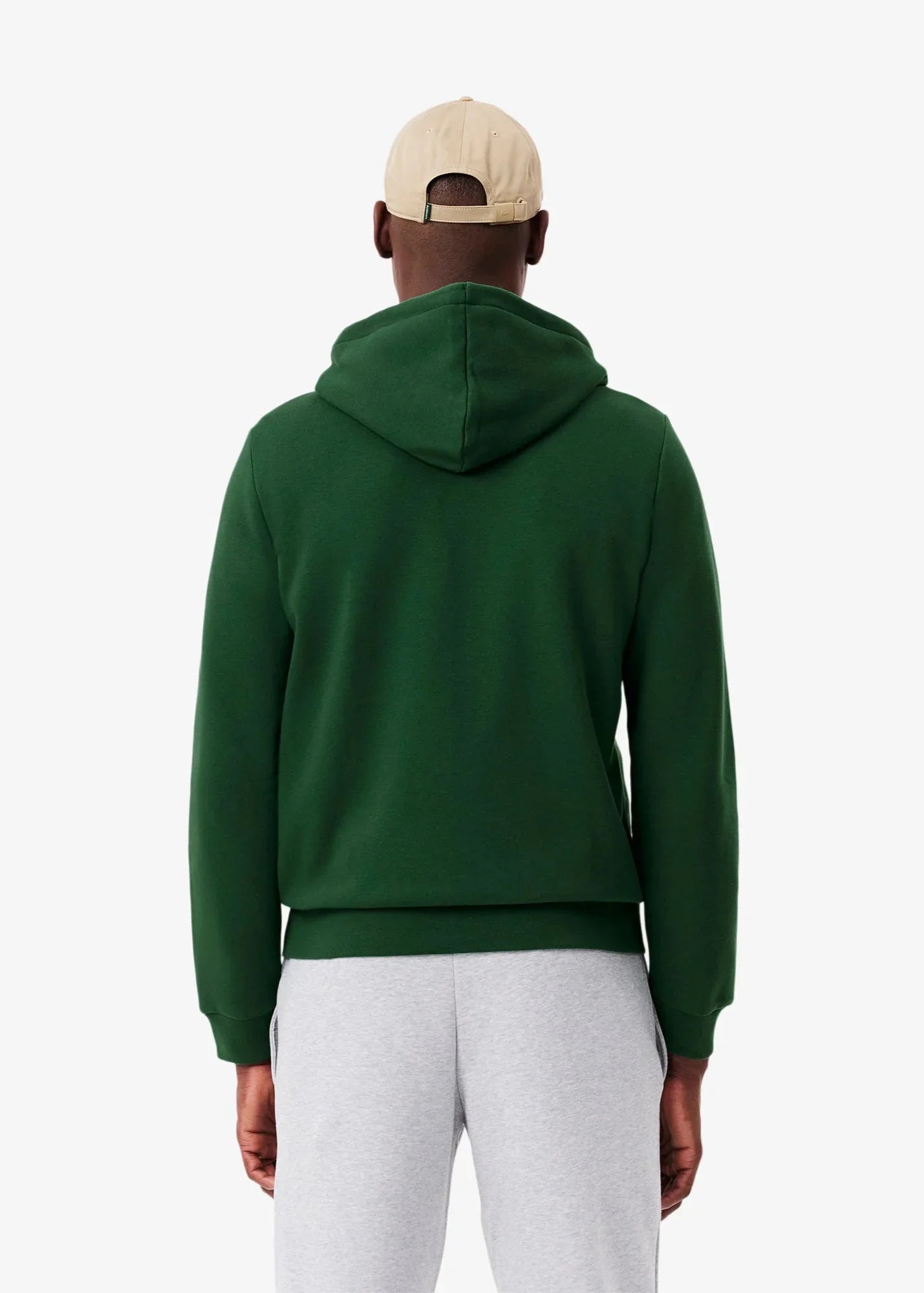 Sweat zippé à capuche Lacoste vert