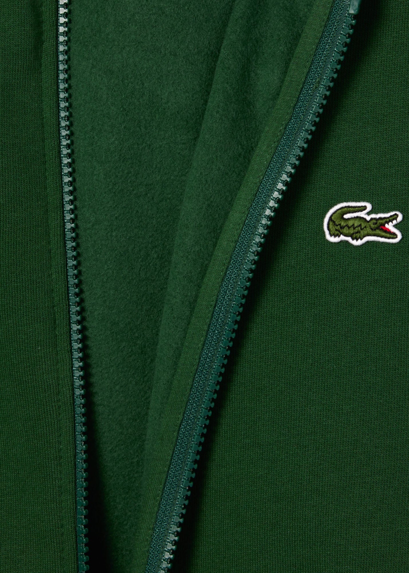 Sweat zippé à capuche Lacoste vert