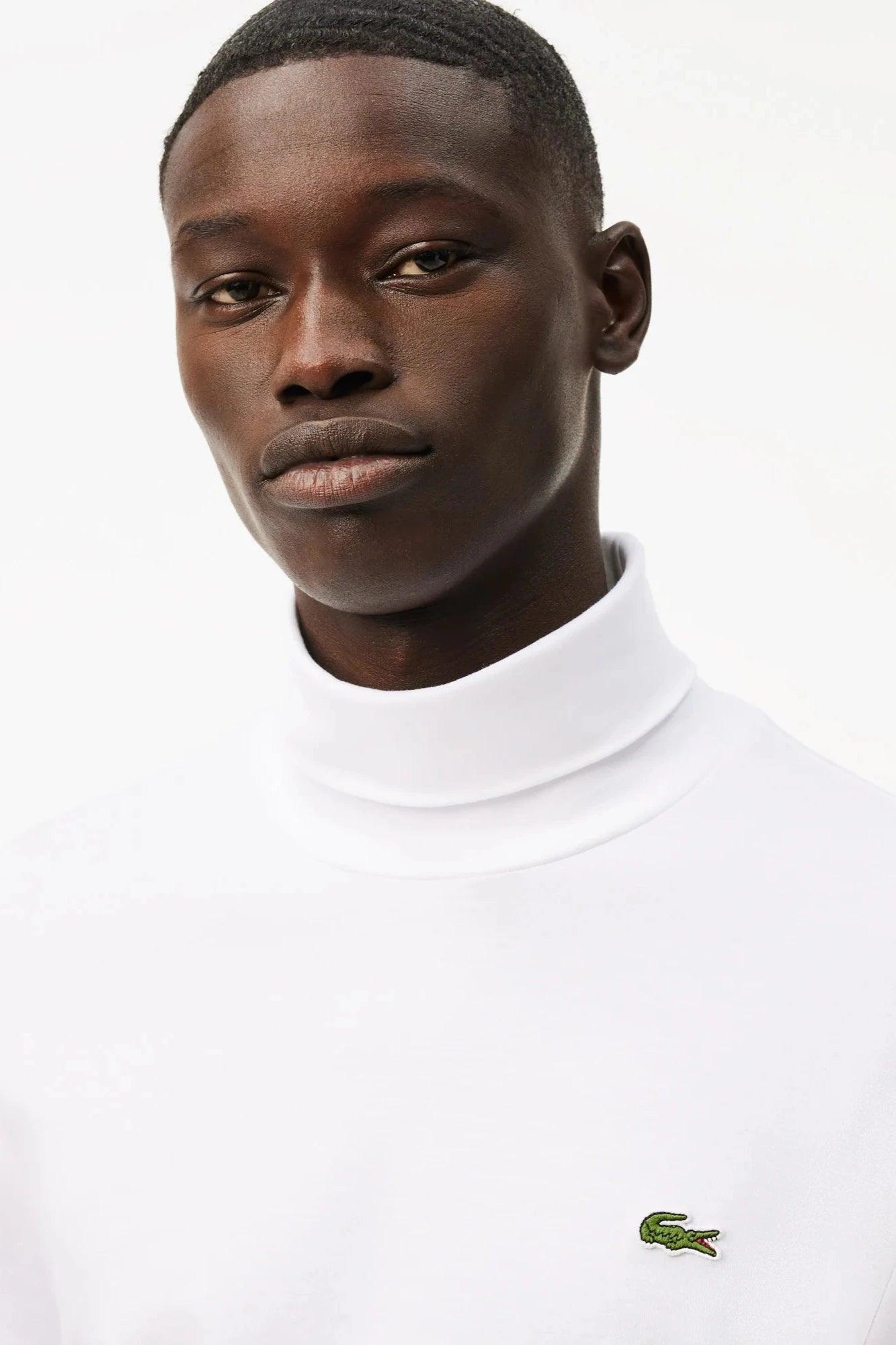 T-Shirt col roulé Lacoste blanc