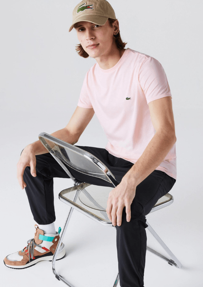 T-shirt Lacoste rose clair