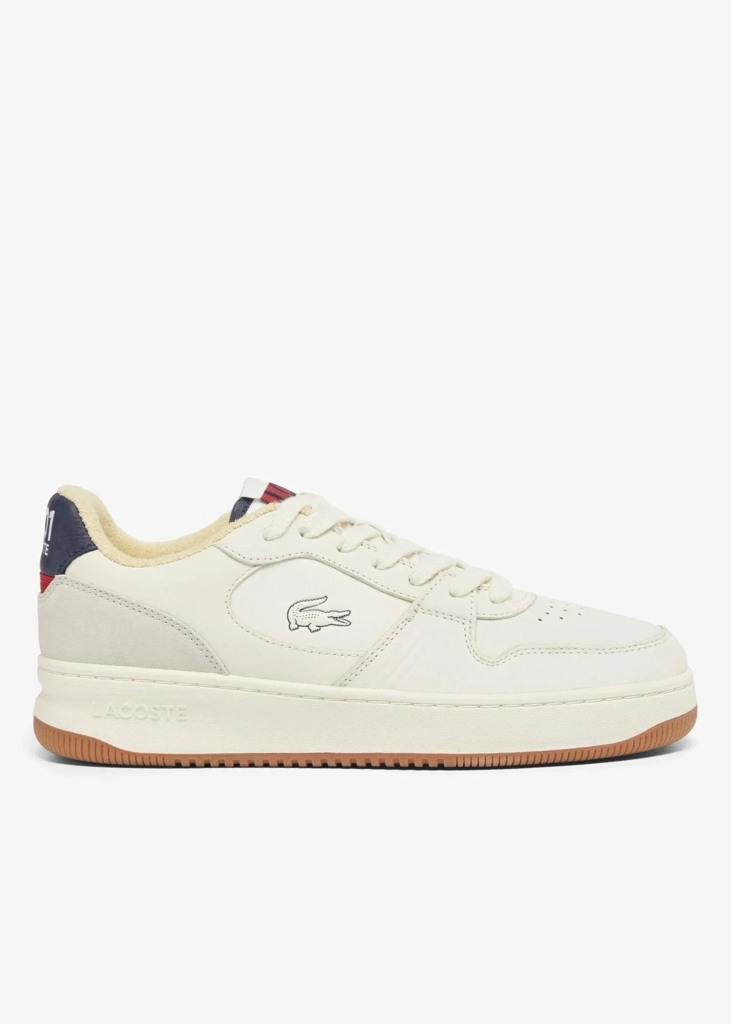 Baskets Lacoste beige et bleu