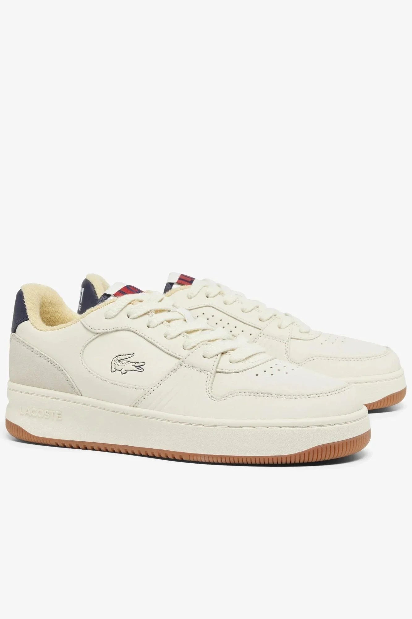 Baskets Lacoste beige et bleu