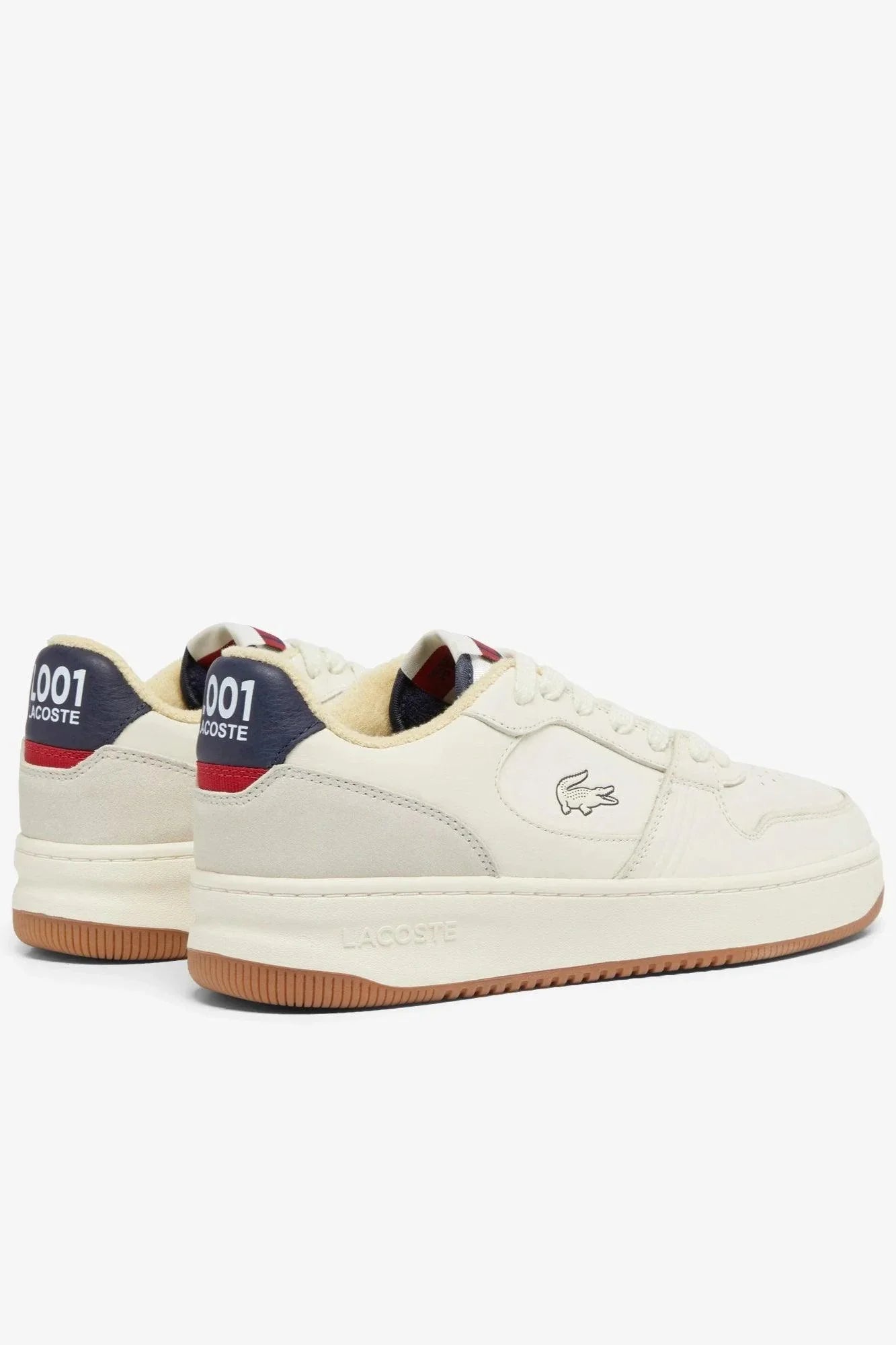 Baskets Lacoste beige et bleu
