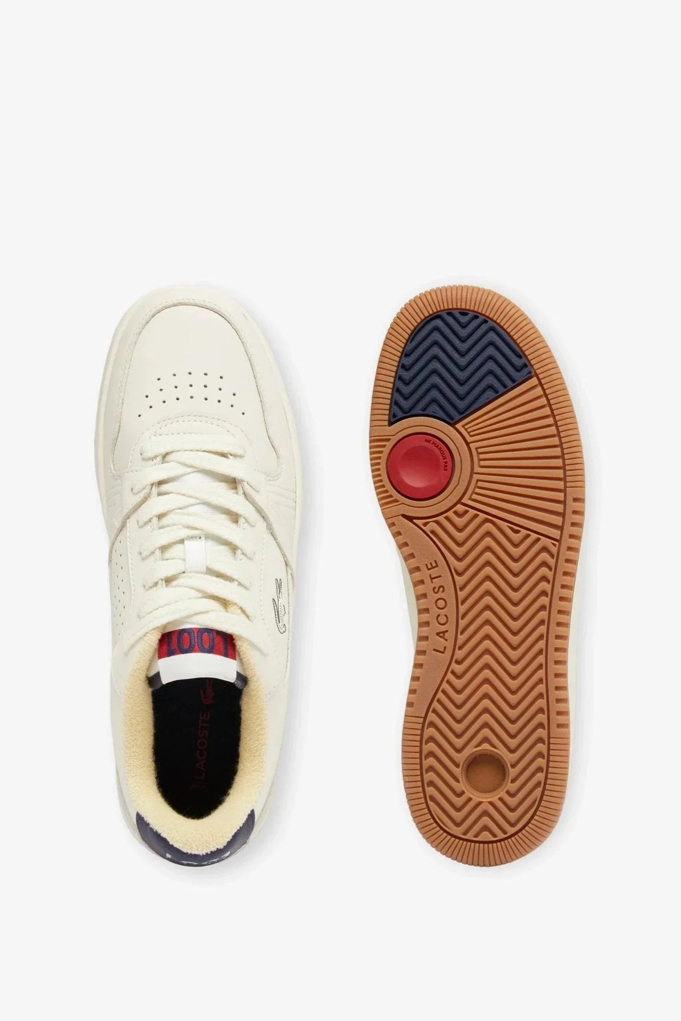 Baskets Lacoste beige et bleu