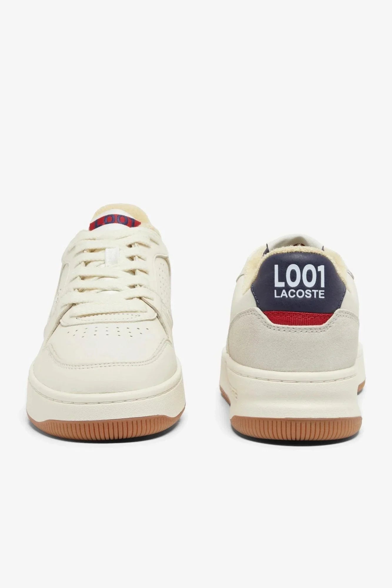 Baskets Lacoste beige et bleu