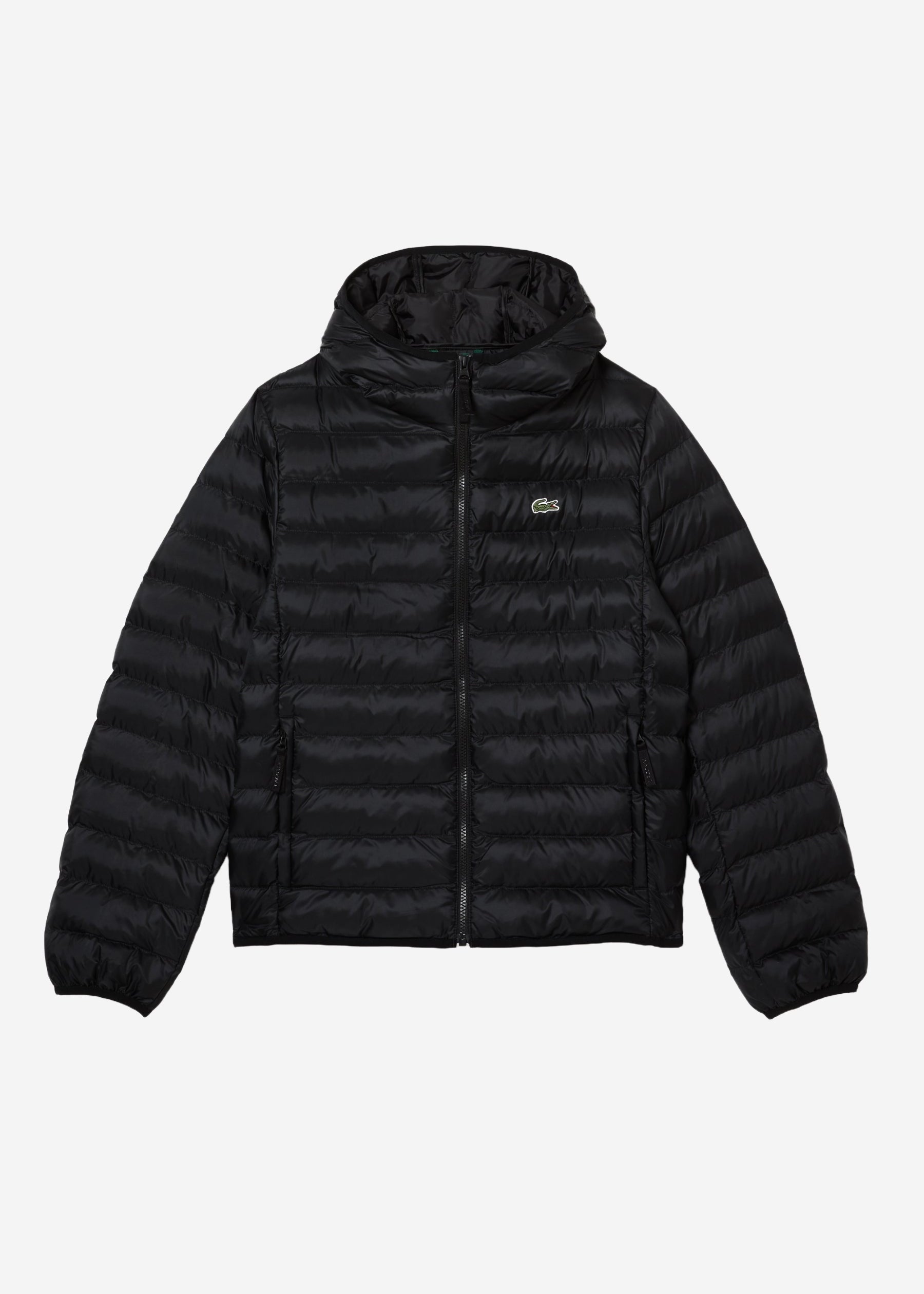 Doudoune à capuche Lacoste noire