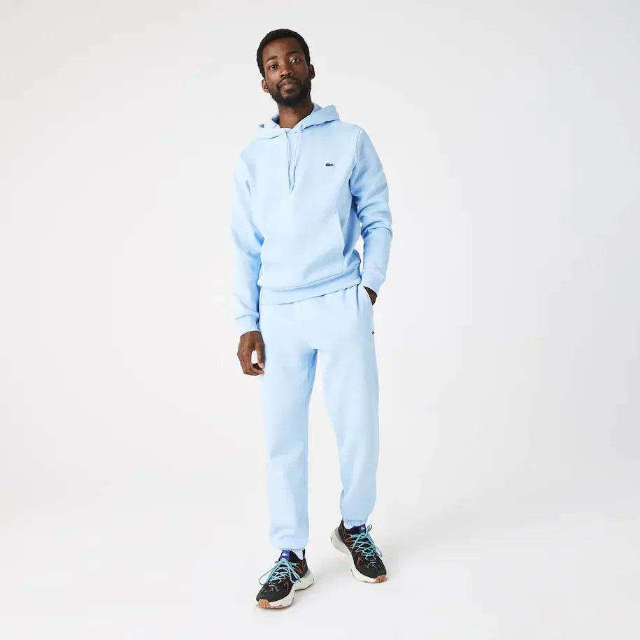 Sweat à capuche Lacoste bleu en coton bio